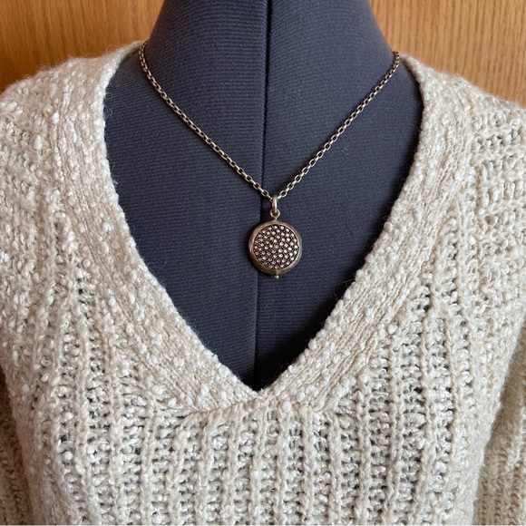 Anthropologie Moth Zipped Stitch Sweater in Ivory - Picture 2 of 13